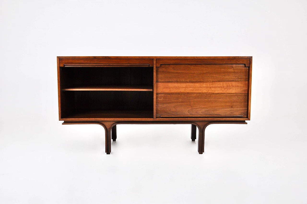 Wooden sideboard with sliding doors by Gianfranco Frattini for Bernini, 1950s 5