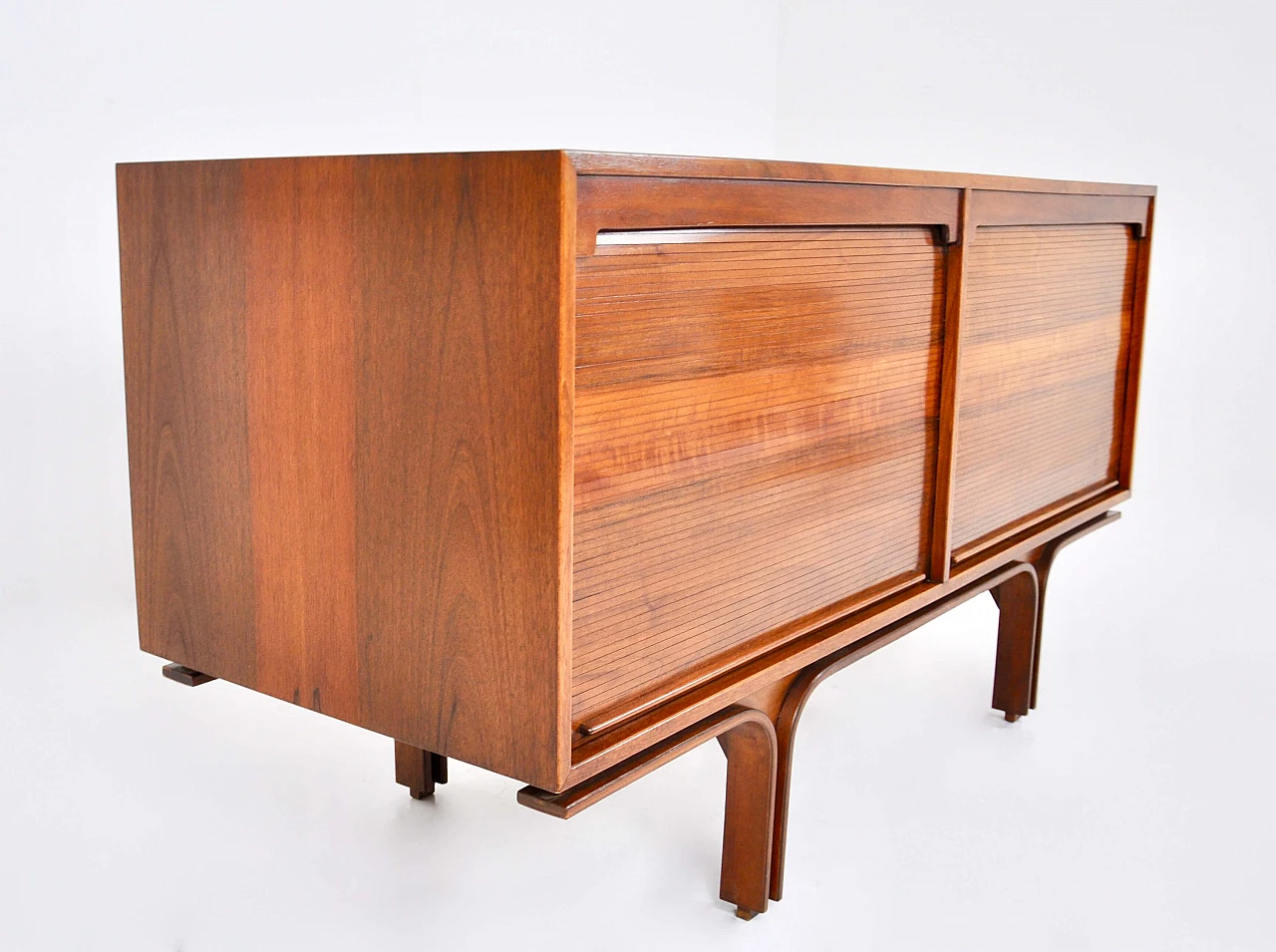 Credenza in legno ad ante scorrevoli di Gianfranco Frattini per Bernini, anni '50 6