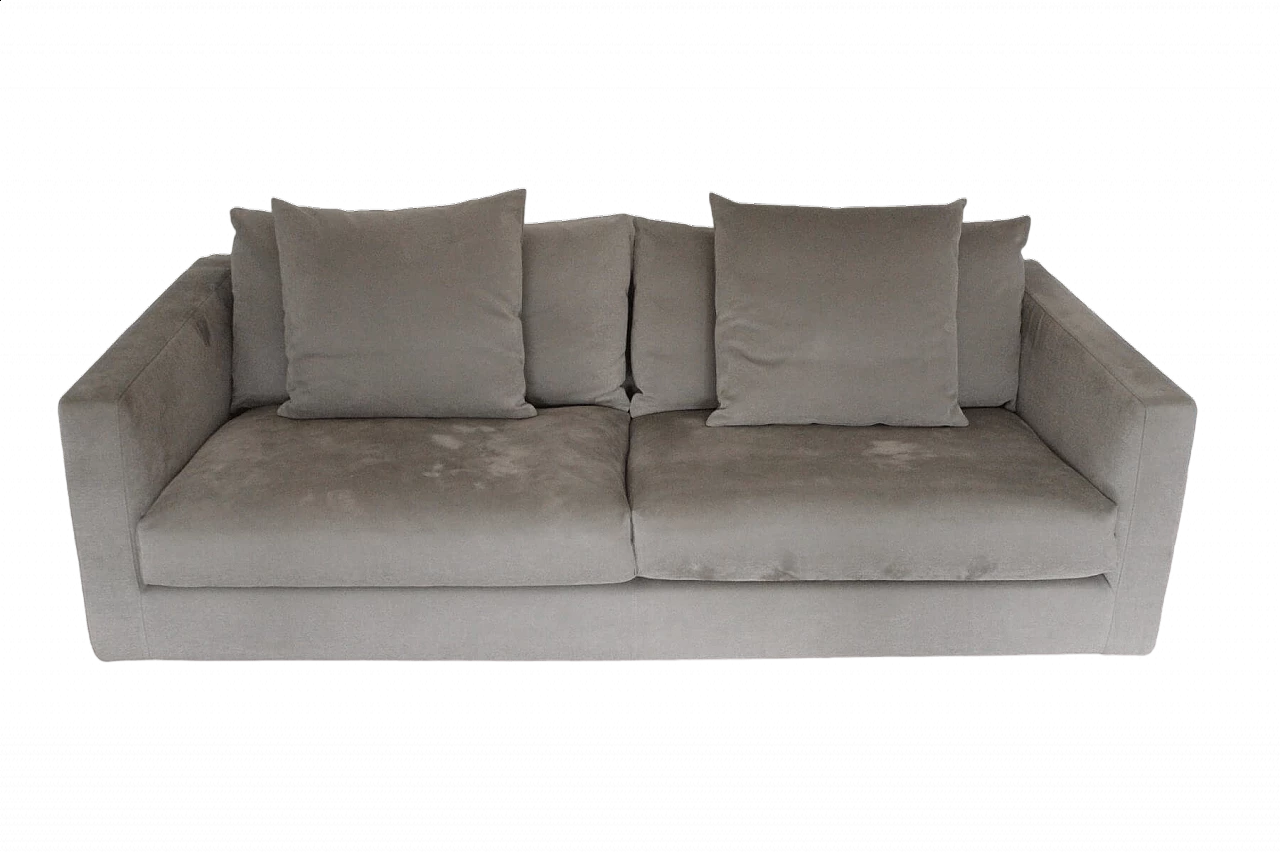 Magnum 180 sofa in taupe grey fabric by Antonio Citterio for Flexform 10