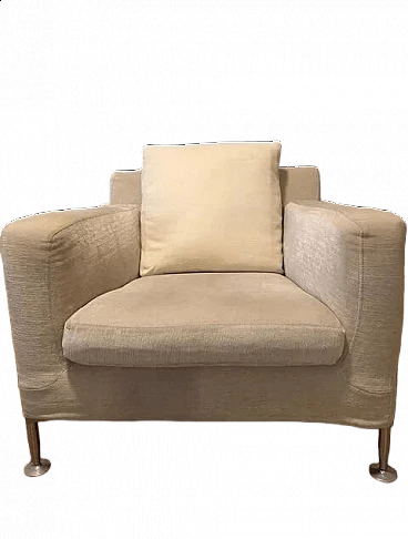 Harry armchair in Maxalto fabric tortora by Antonio Citterio for B&B Italia