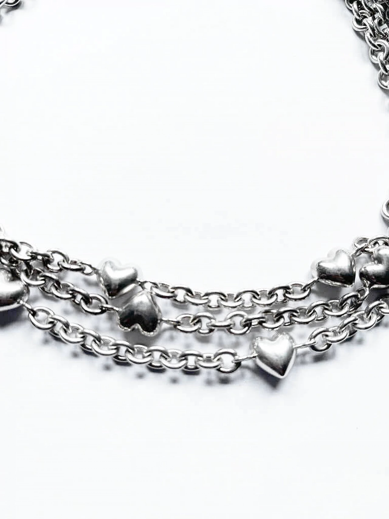 Silver Chain Link Heart Toggle necklace by Tiffany & Co, 1990s 2