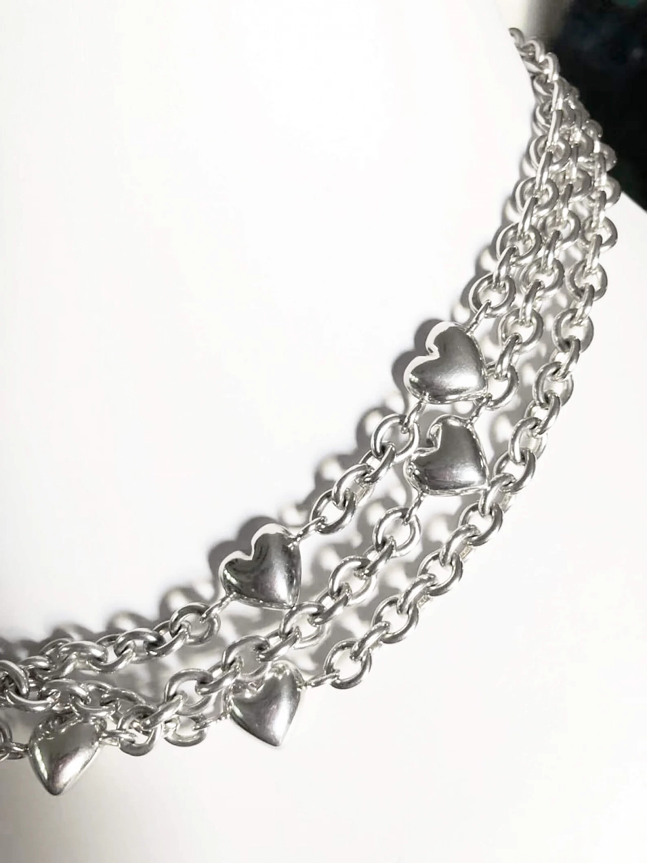 Silver Chain Link Heart Toggle necklace by Tiffany & Co, 1990s 4
