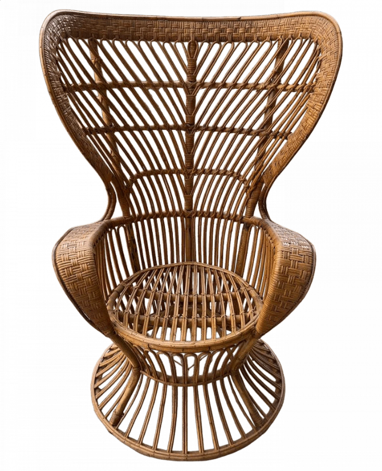 Rattan armchair by Lio Carminati and Gio Ponti for Bonacina, 1950s 12