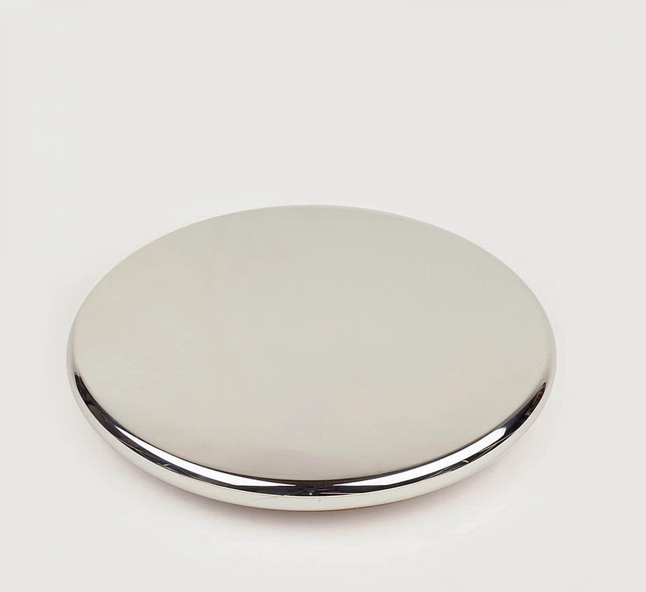 3 Revolving trays in wood and silver 6