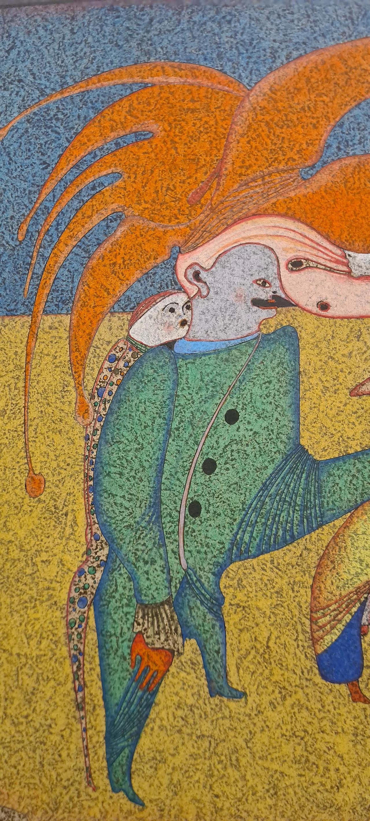 Mihail Chemiakin, Carnival of Saint Petersburg, mixed media painting on cardboard, 1981 4