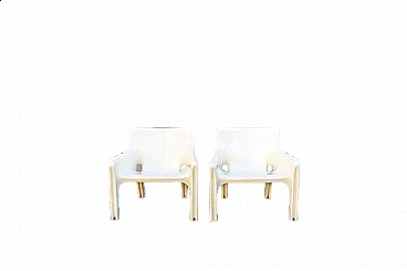 Pair of Vicar armchairs by Vico Magistretti for Artemide, 1970s
