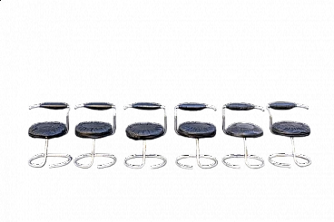 6 Cobra chairs by Giotto Stoppino, 1970
