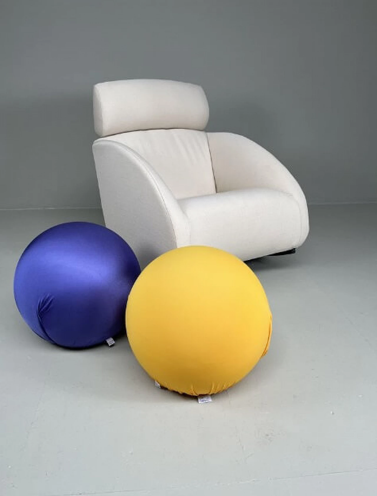 Mama armchair and Tato pouf by Baleri and Santachiara for Baleri, 1990s 8