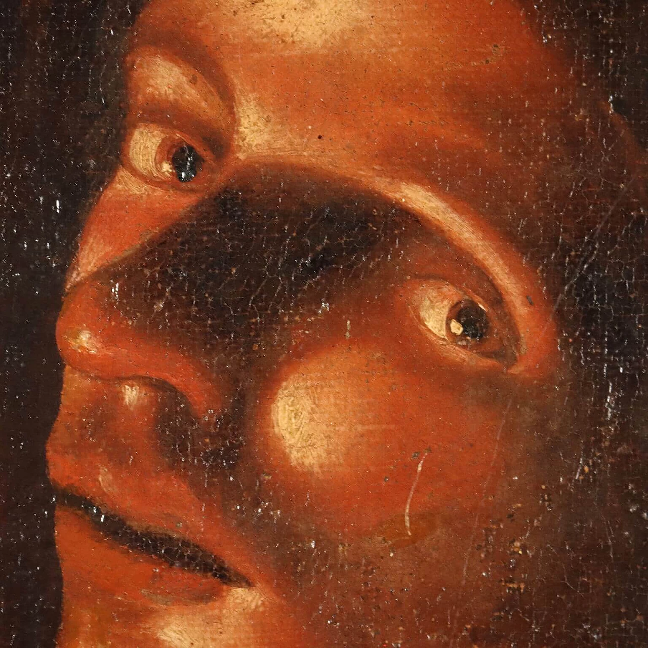 Young man lighting a pipe, oil on canvas, 18th century 4
