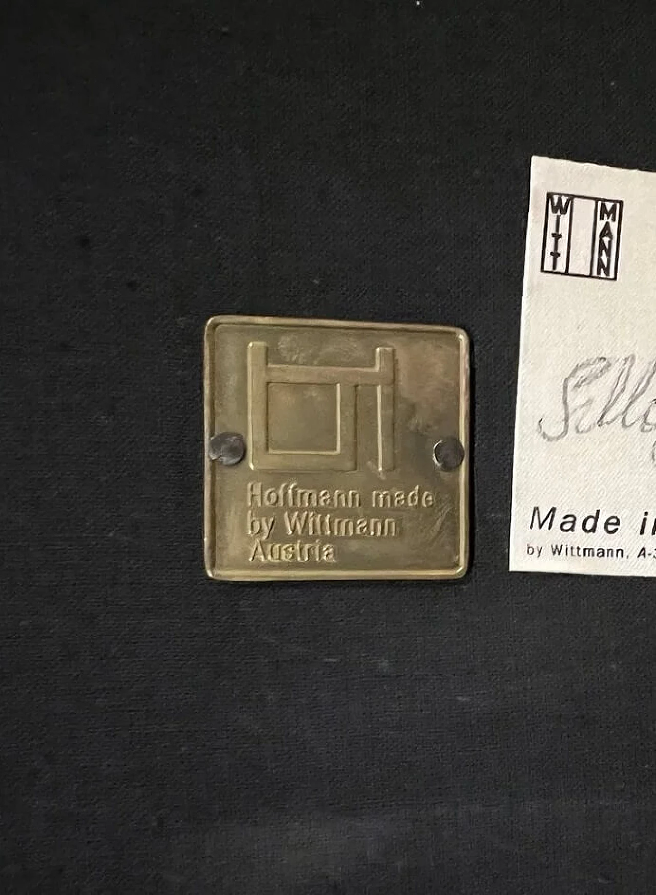 Kubus black leather armchair by Josef Hoffmann for Wittman 11