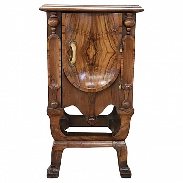 Art Deco bedside table veneered in walnut burl, 1920s