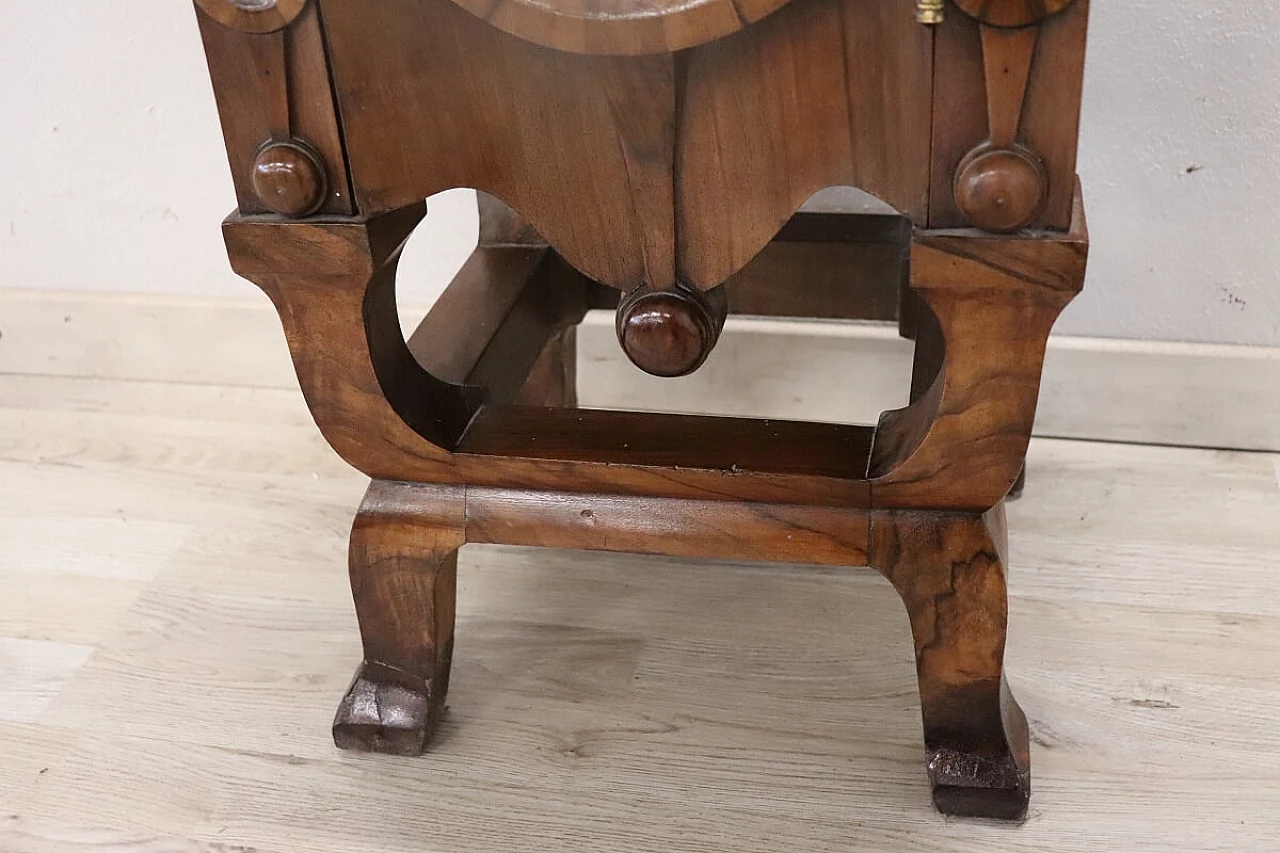 Art Deco bedside table veneered in walnut burl, 1920s 9