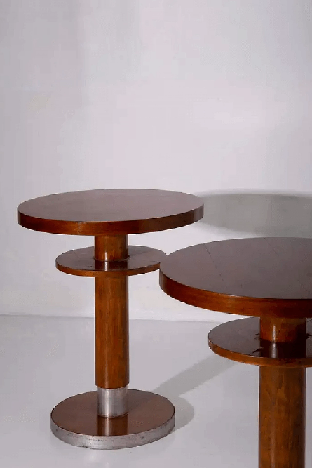 Pair of small naval tables by Gio Ponti for the Bianca Mano liner, 1940s 2