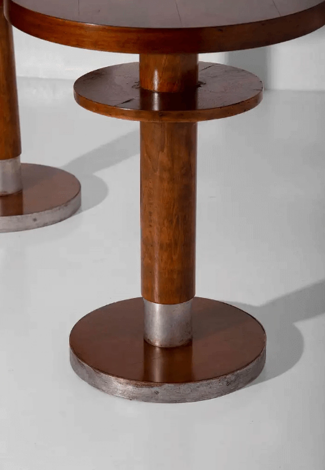 Pair of small naval tables by Gio Ponti for the Bianca Mano liner, 1940s 3