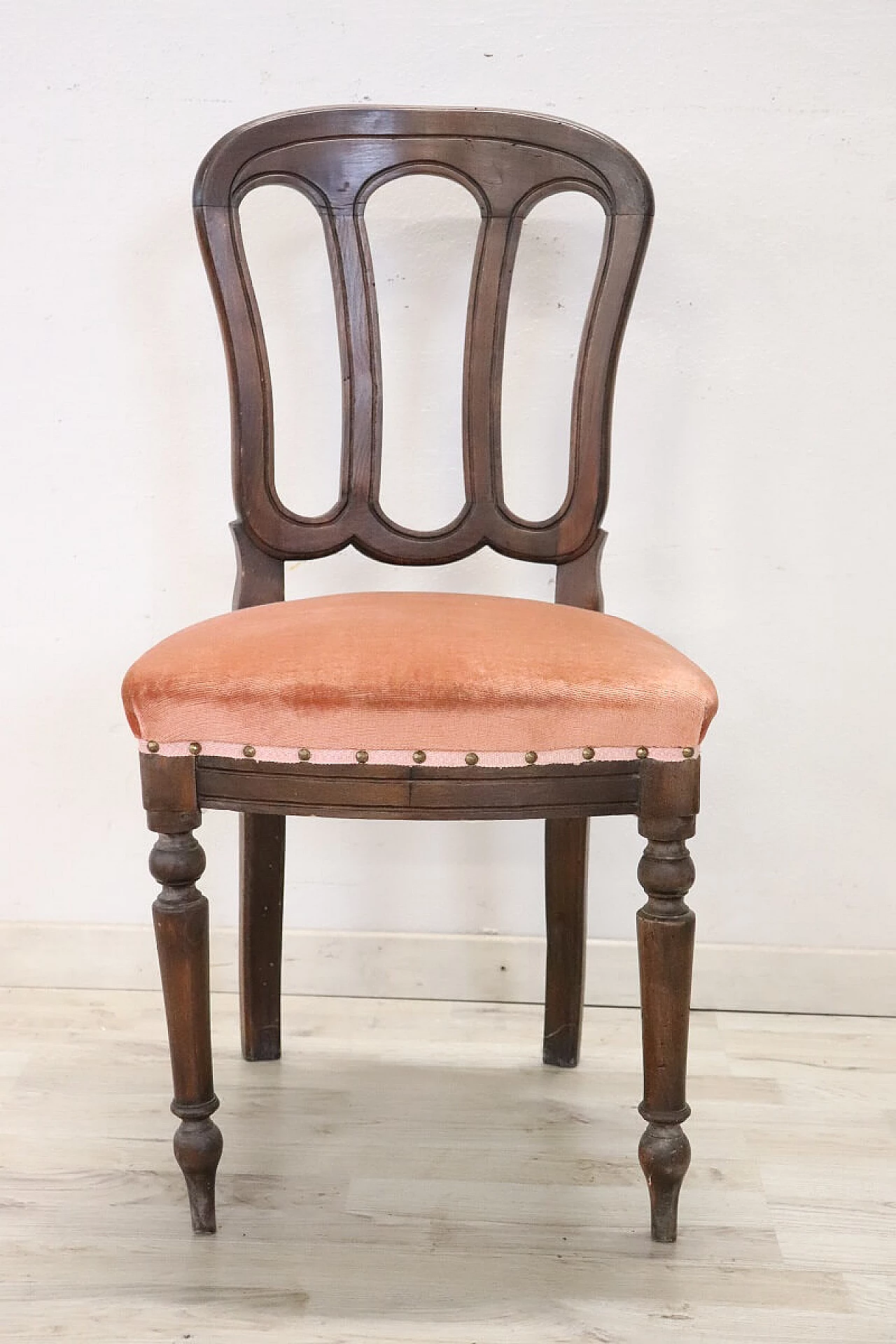 Louis Philippe chair in beechwood and velvet, mid-19th century 3