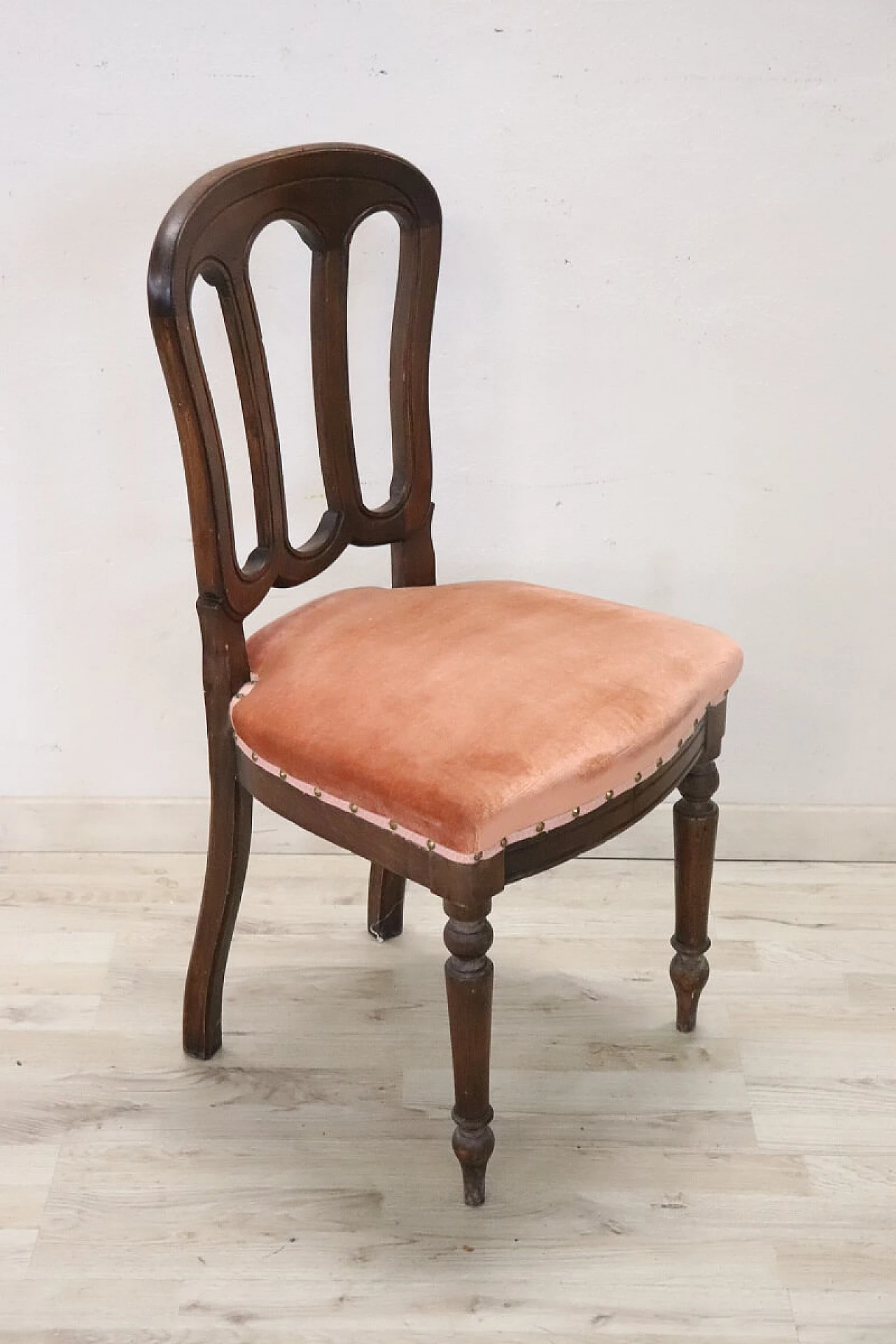 Louis Philippe chair in beechwood and velvet, mid-19th century 5