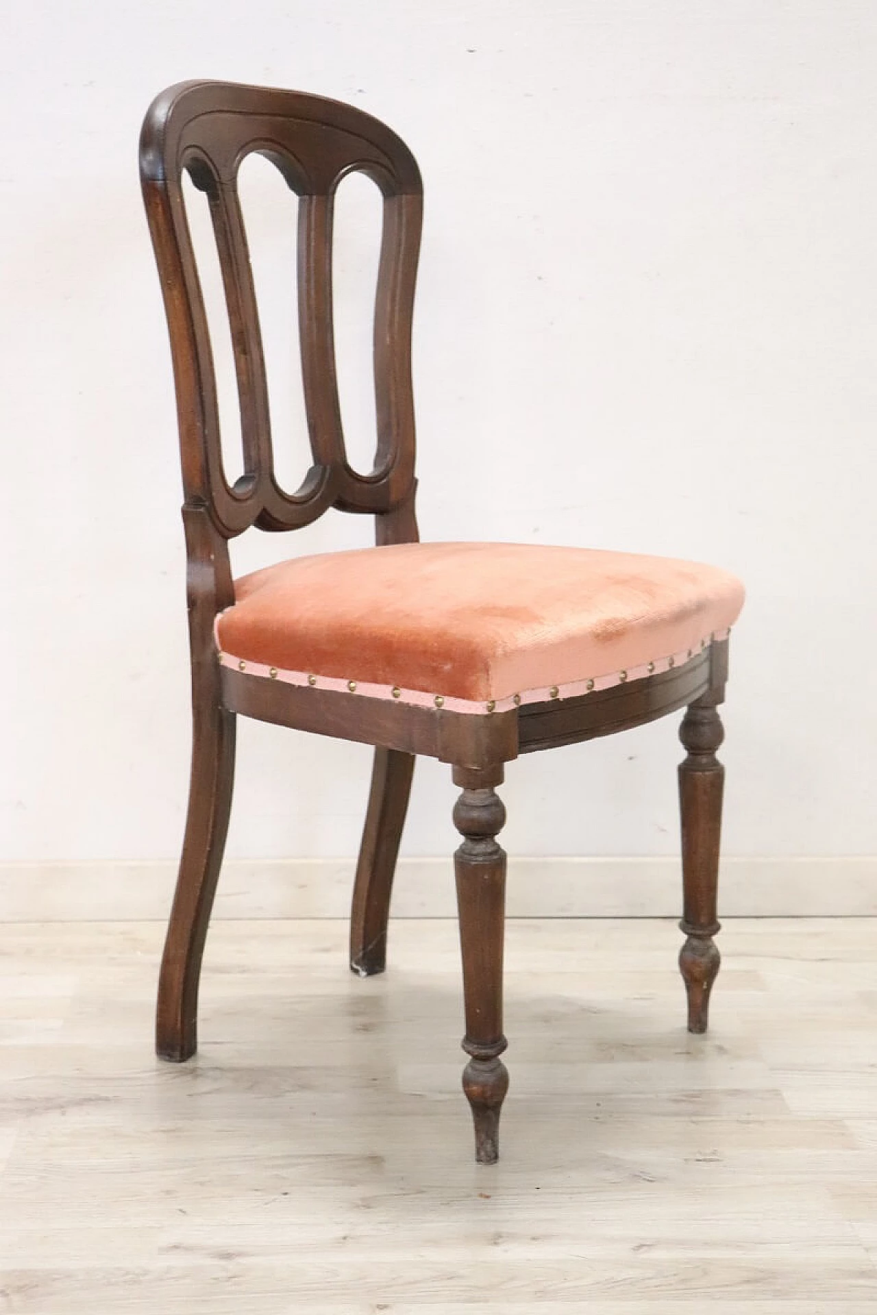 Louis Philippe chair in beechwood and velvet, mid-19th century 6