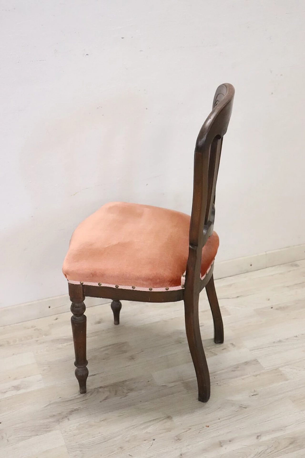 Louis Philippe chair in beechwood and velvet, mid-19th century 9