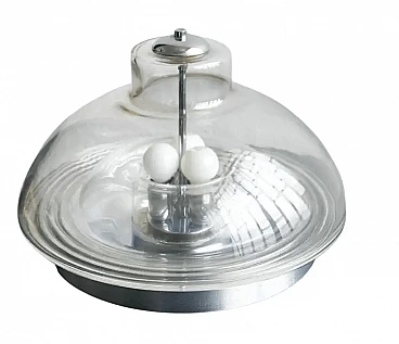 Decorative parlour lamp made of metal and glass, late 20th century