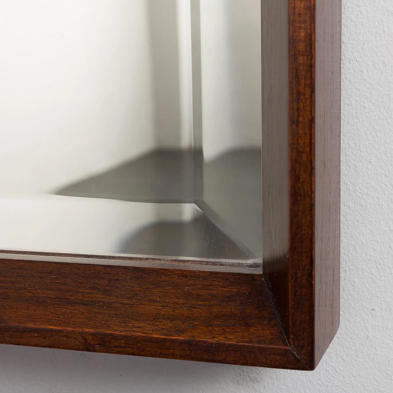 Danish rosewood extra large mirror with console, 1960s 17