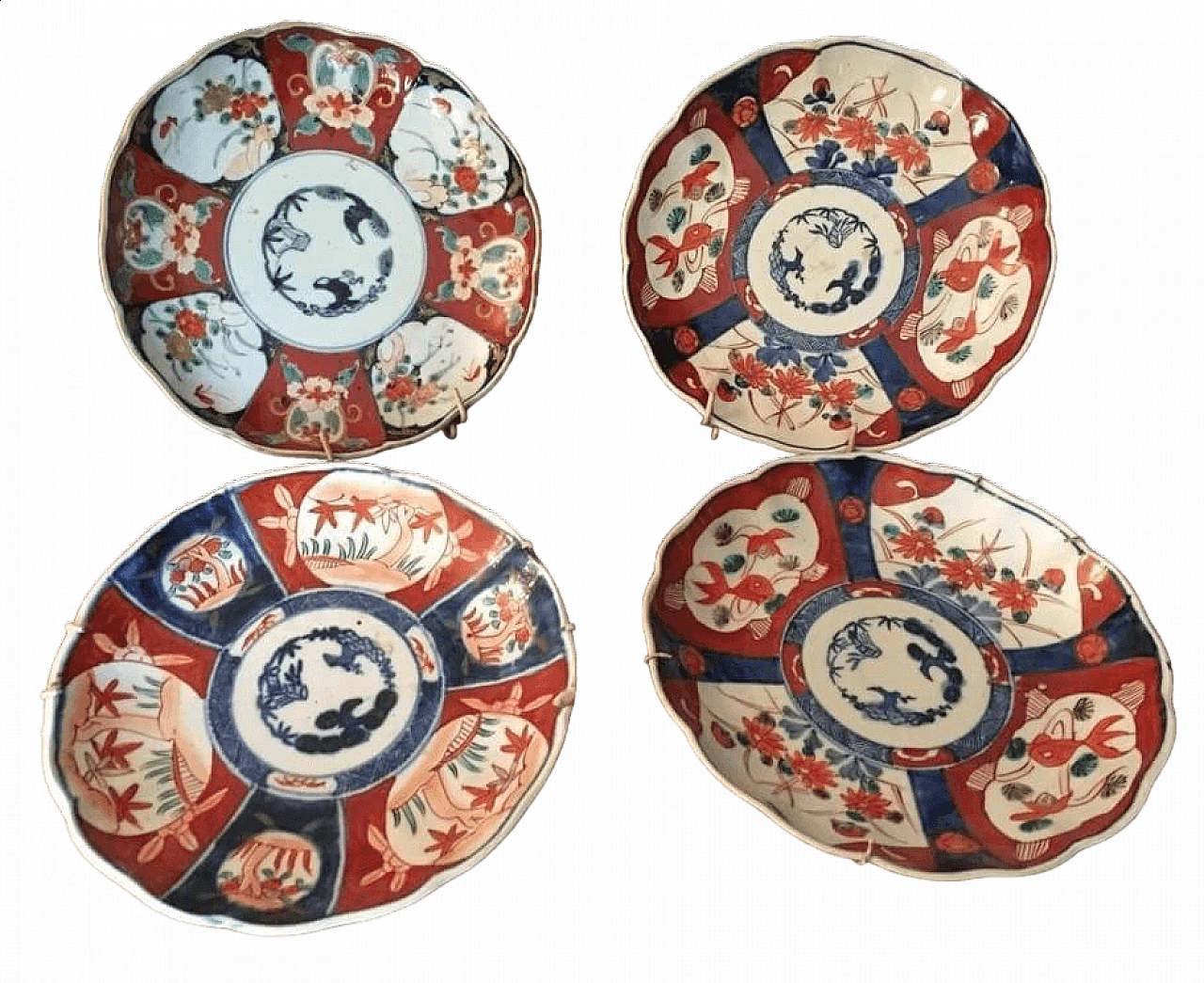 4 Piatti giapponesi in porcellana Imari, '800 10
