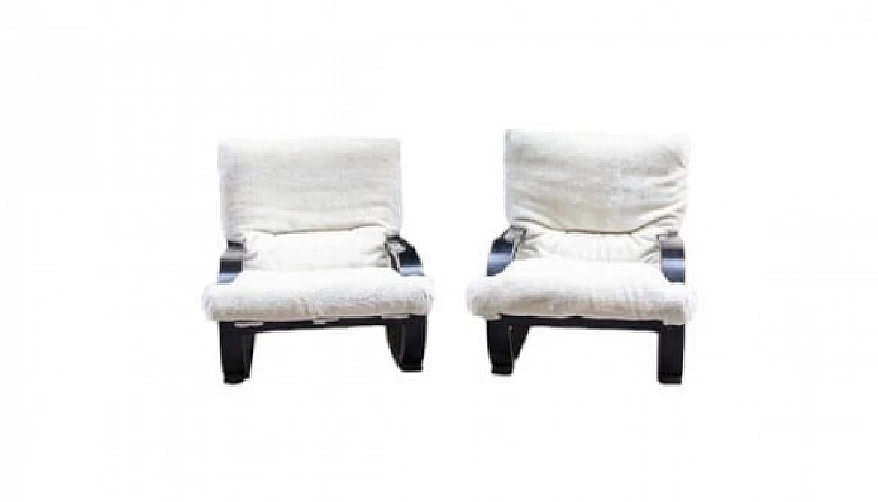Pair of Saymon armchairs by Carlo Berruti for Creazioni Danber, 1980s 10