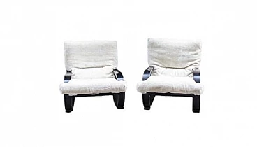 Pair of Saymon armchairs by Carlo Berruti for Creazioni Danber, 1980s