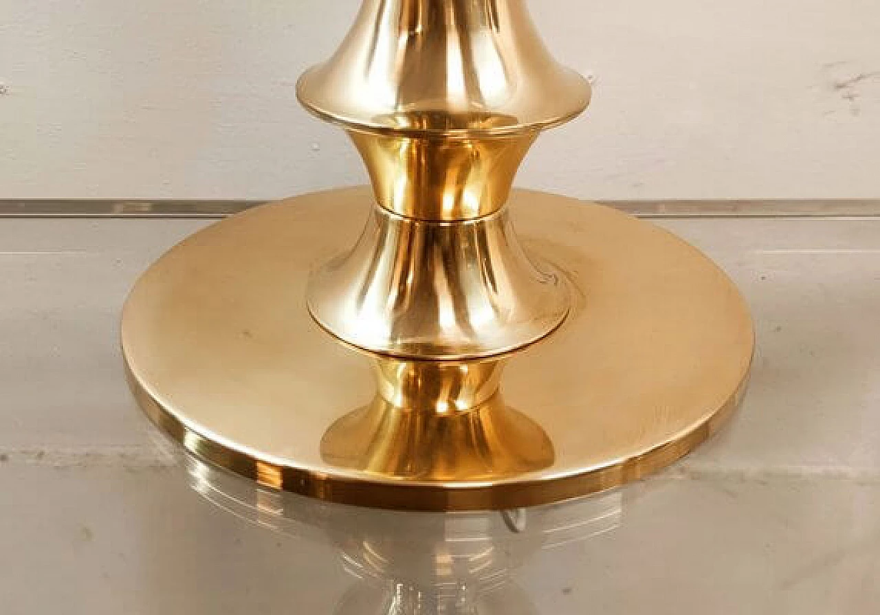 Brass and white glass table lamp, 1970s 5