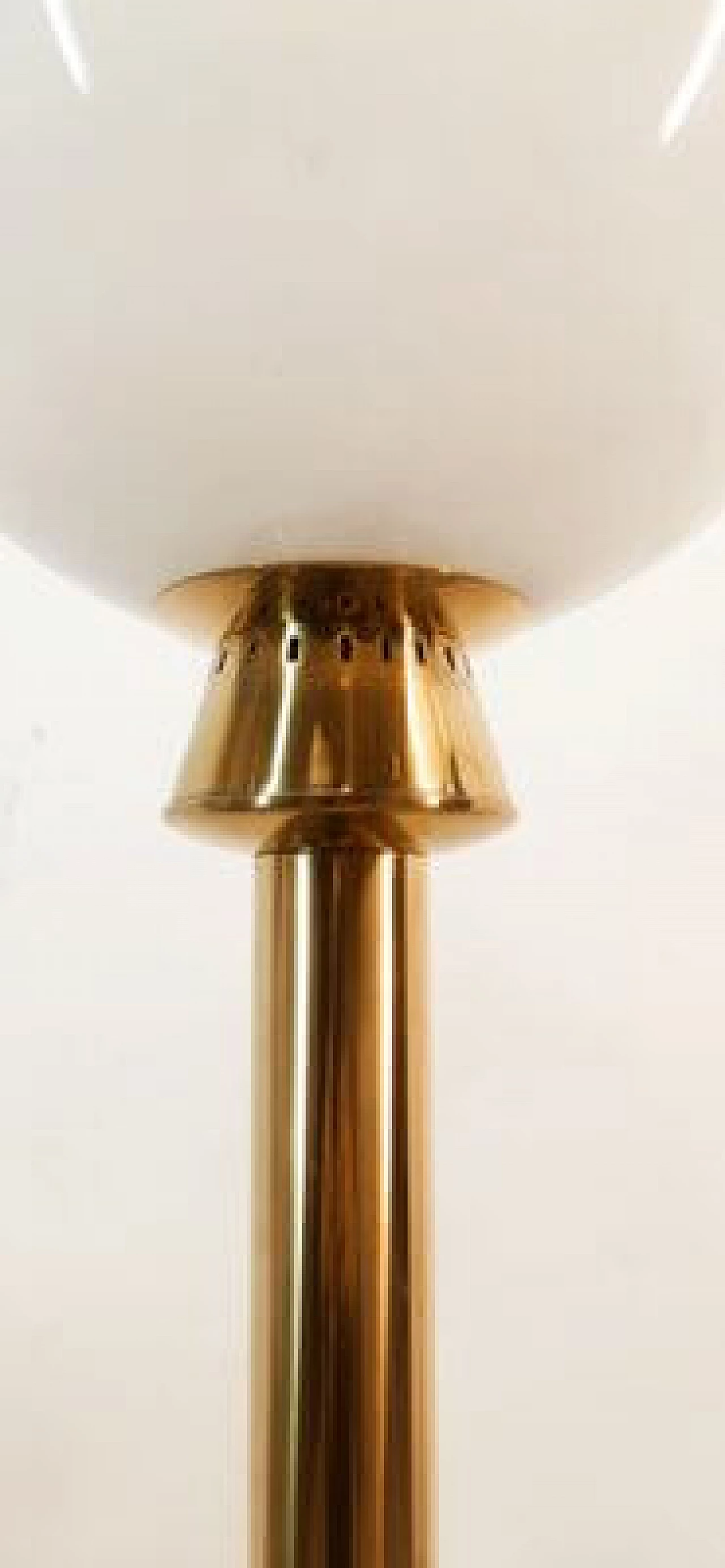Brass and glass floor lamp, 1970s 13