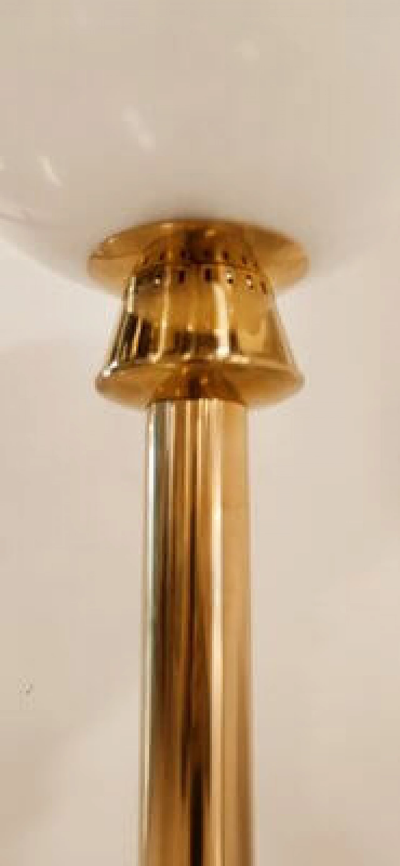 Brass and glass floor lamp, 1970s 24