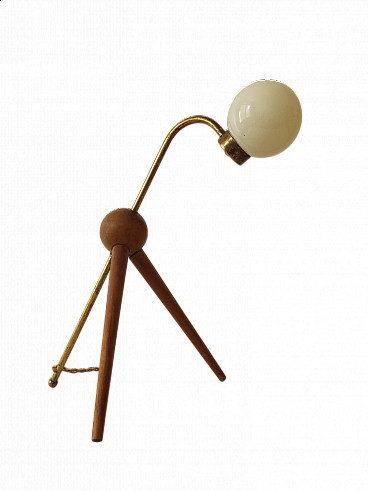 Lampada vintage da tavolo Space Age design anni 70 , alluminio lacc