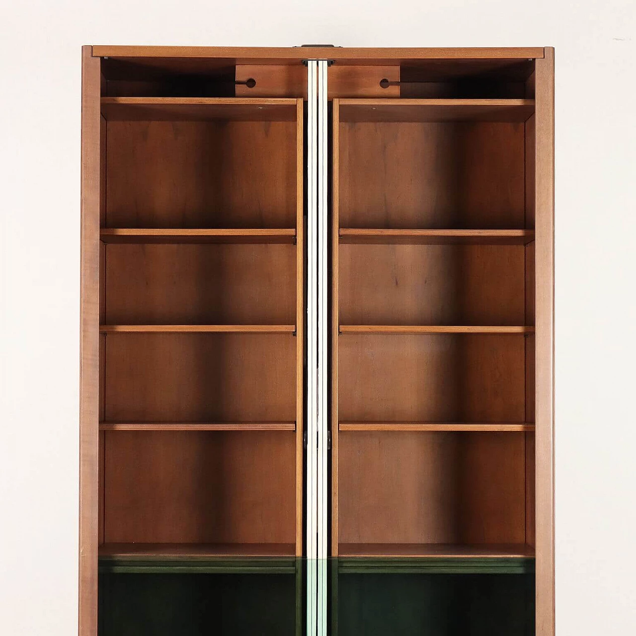 Zibaldone bookcase in walnut veneered wood by Carlo Scarpa for Bernini, 1970s 3