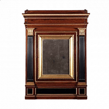 Empire walnut mantelpiece, first quarter 19th century