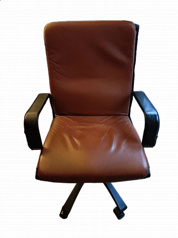 Antropovarius leather swivel armchair by Ferdinand Alexander Porsche for Poltrona Frau, 1990s