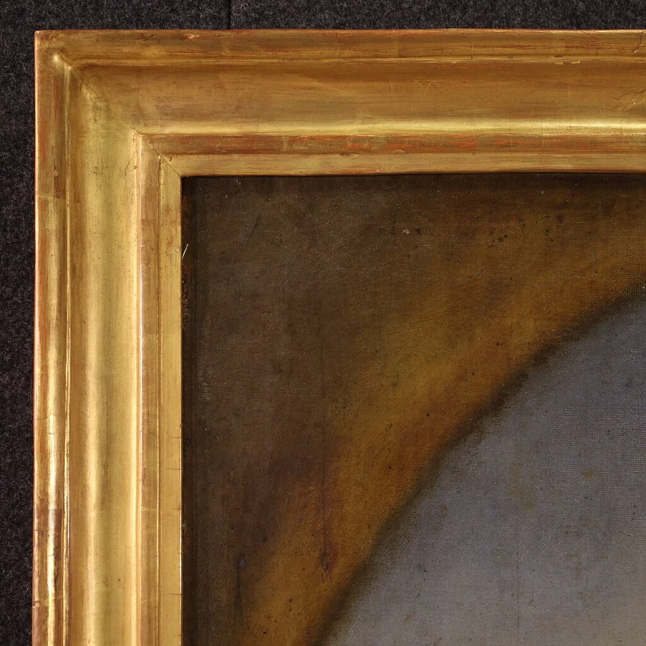 Young girl portrait in a flowered garden, oil painting on canvas, first half of the 19th century 11