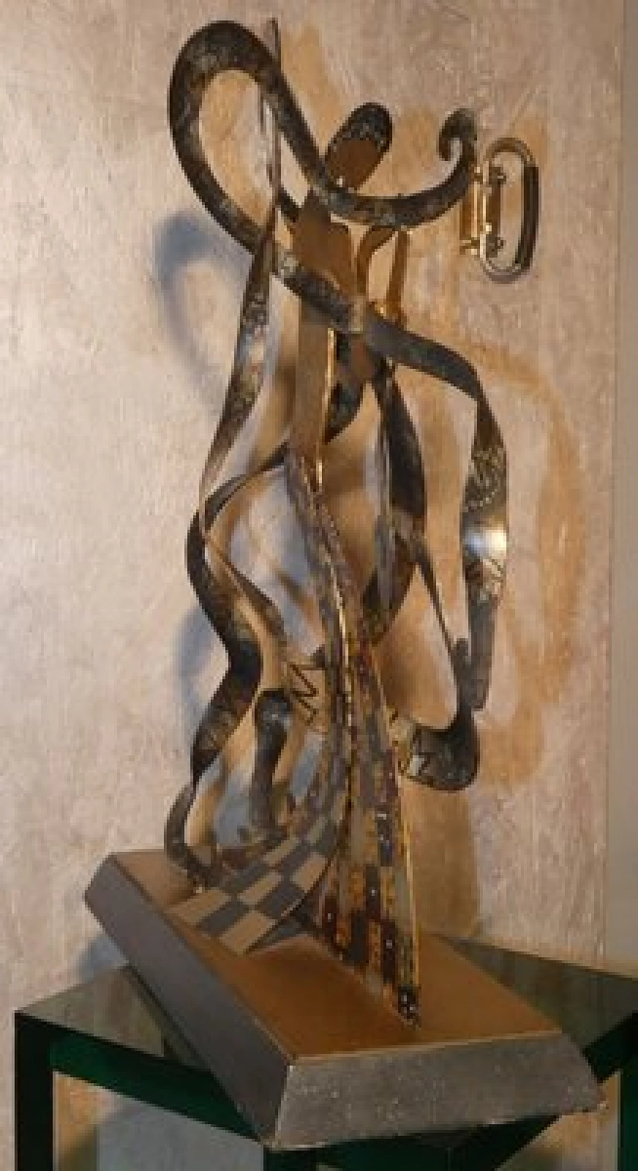 Salome dancing for Herod, wrought iron and enamel sculpture, early 20th century 5