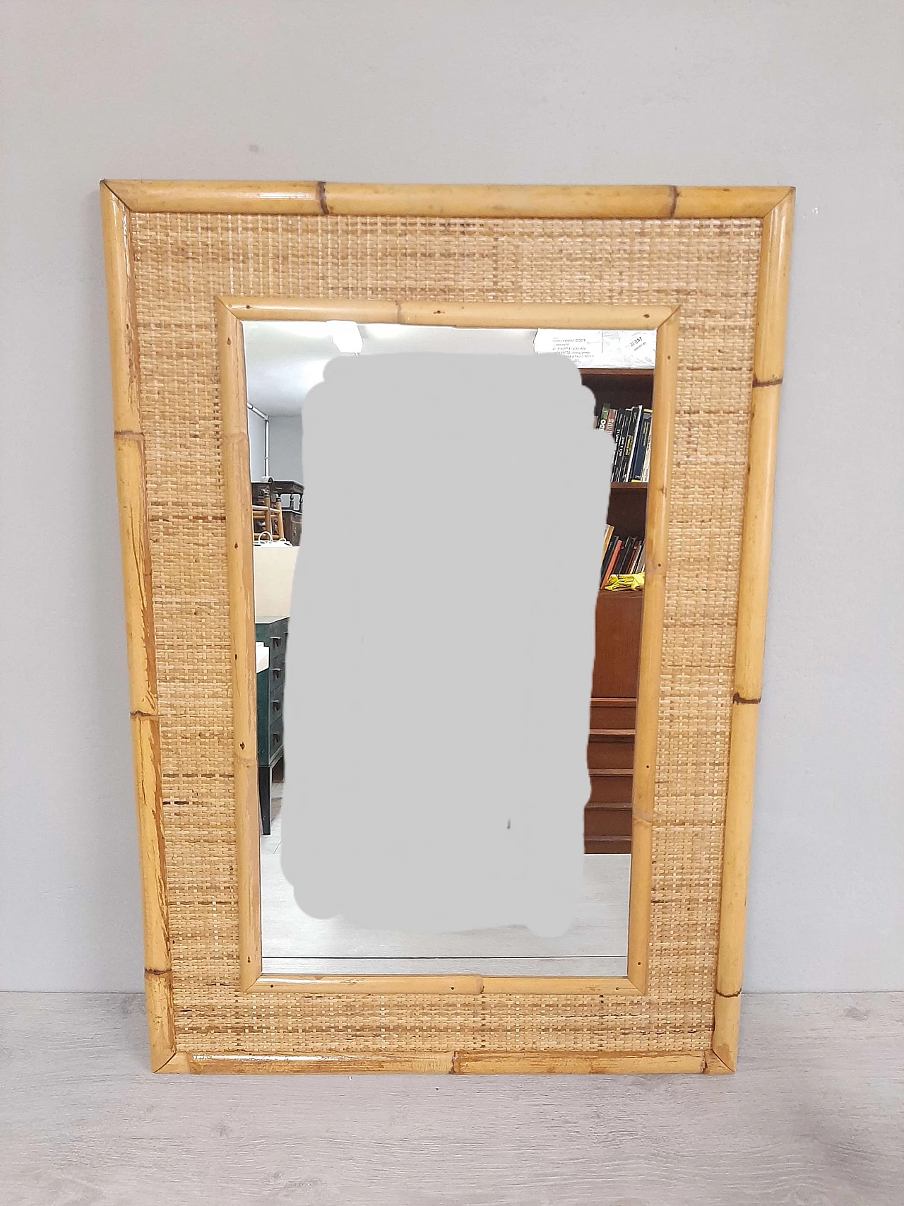Specchio in bambù, anni '70 3