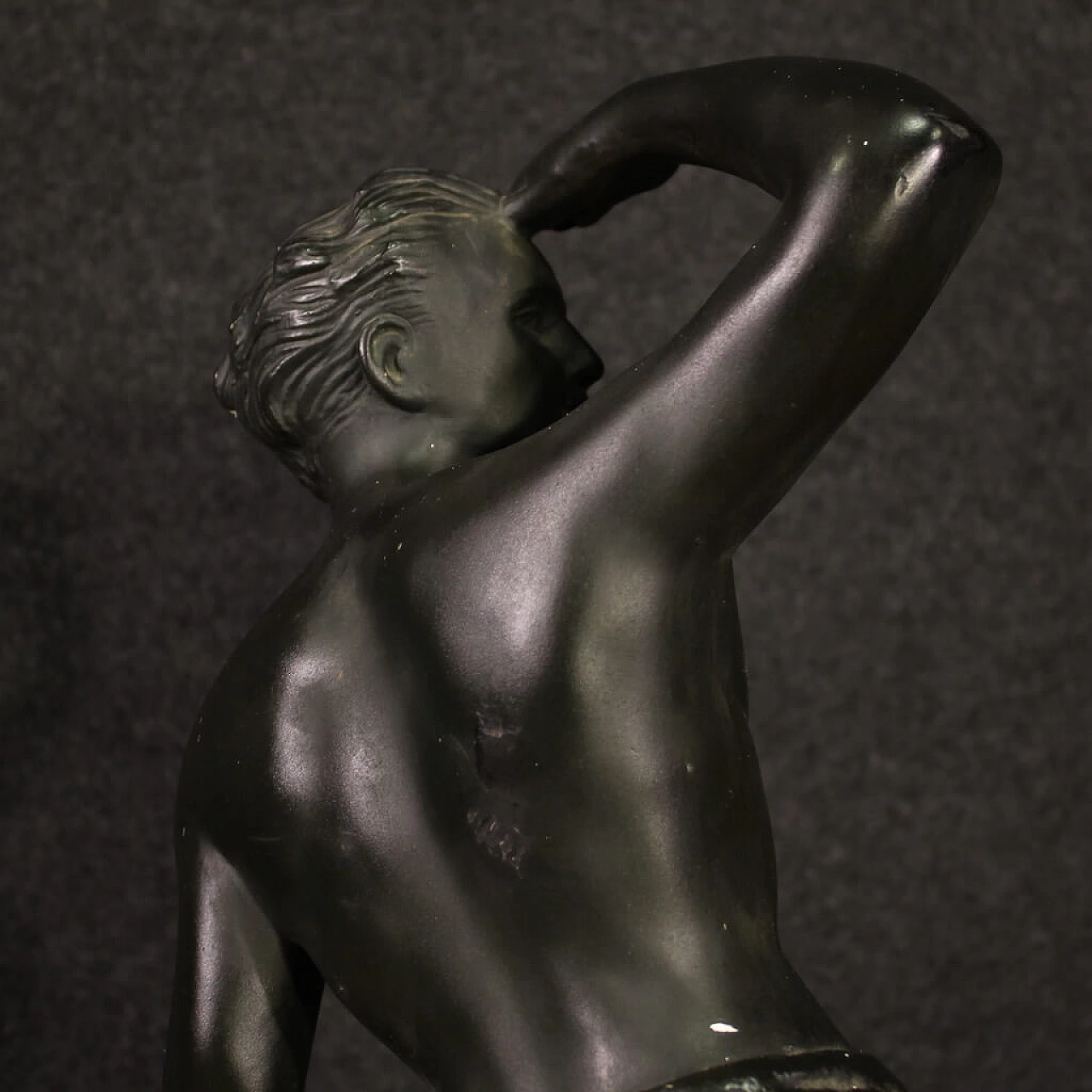Marinaio, scultura in gesso dipinto e patinato bronzo, anni '40 6