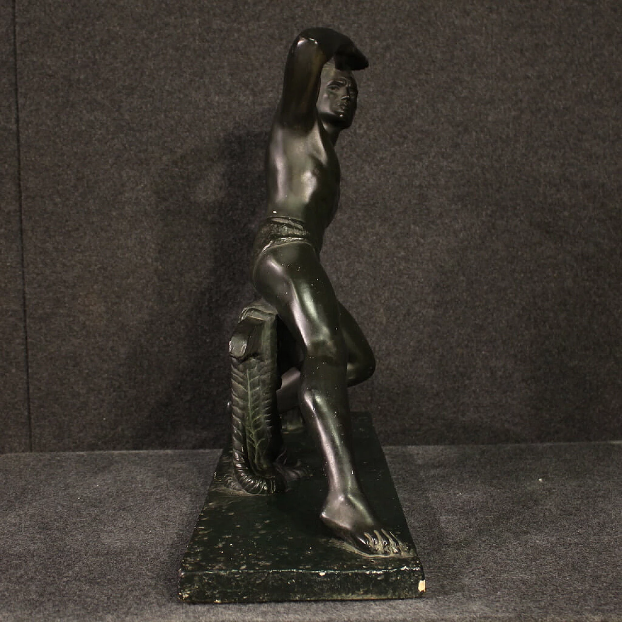 Marinaio, scultura in gesso dipinto e patinato bronzo, anni '40 9