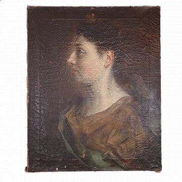 Ritratto di nobil donna francese, olio su tela, '700