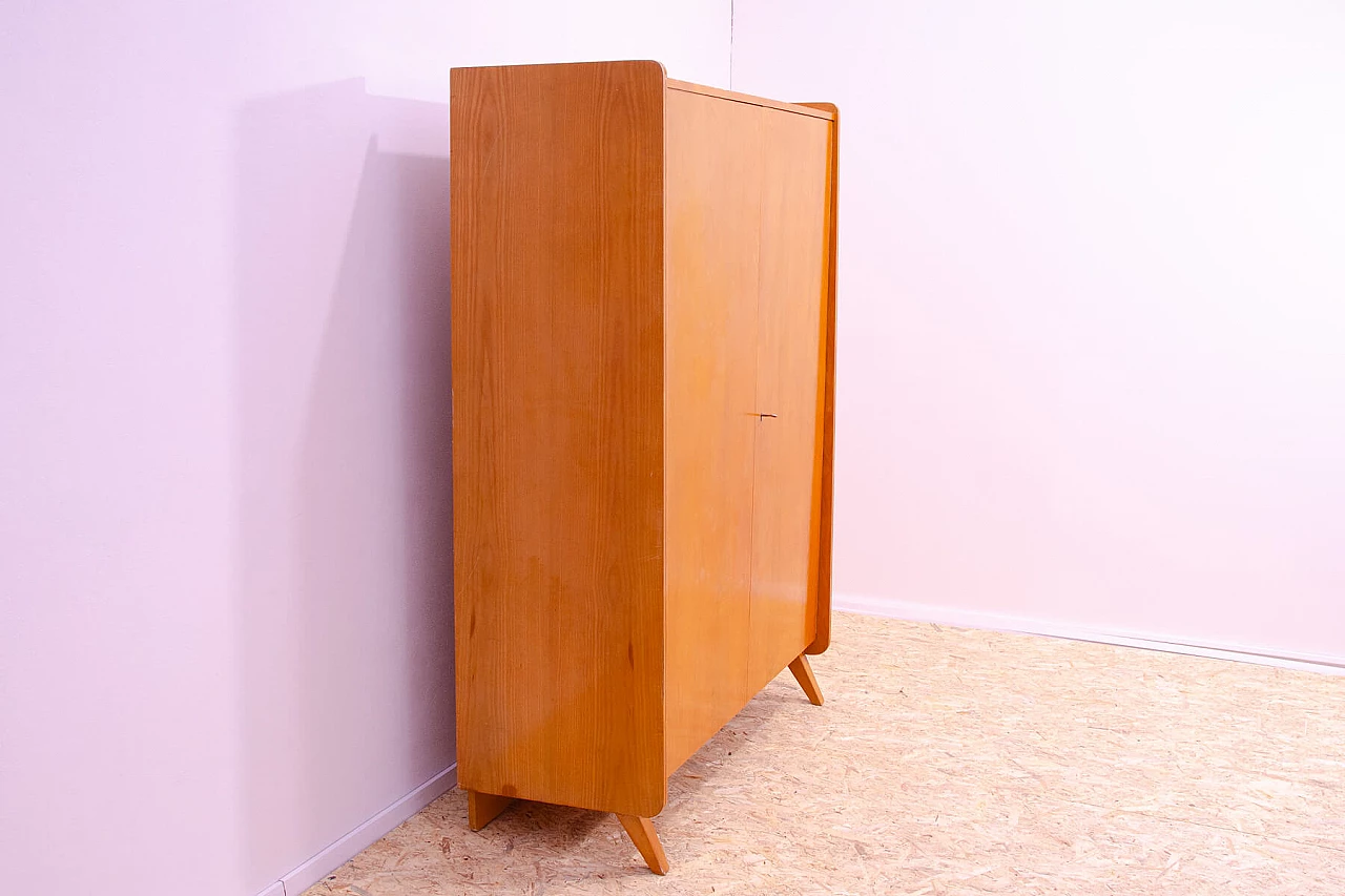 Beech and plywood wardrobe by František Jirák for Tatra Nábytok, 1960s 4