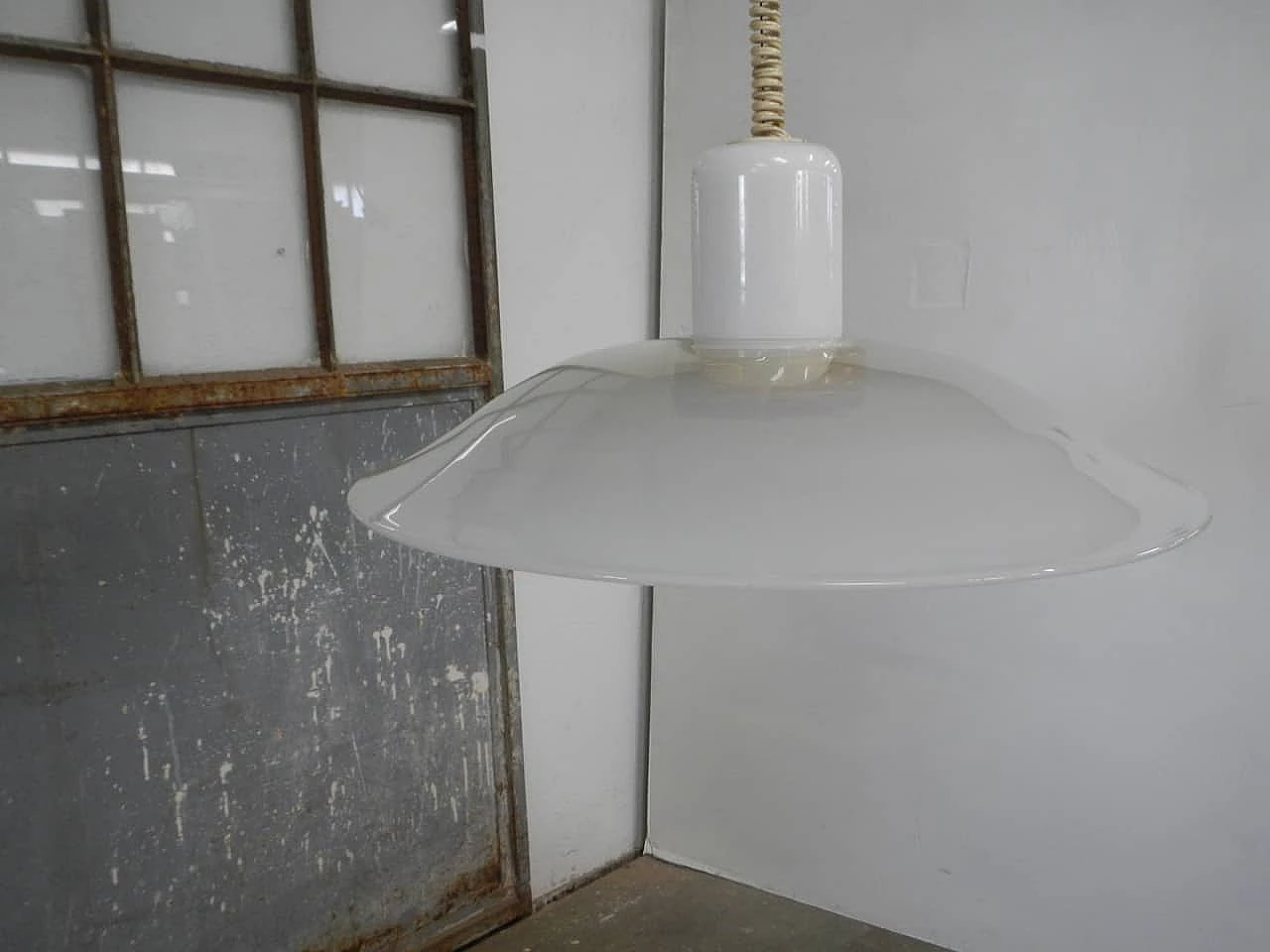 Murano glass hanging lamp by Leucos, 1960s 4