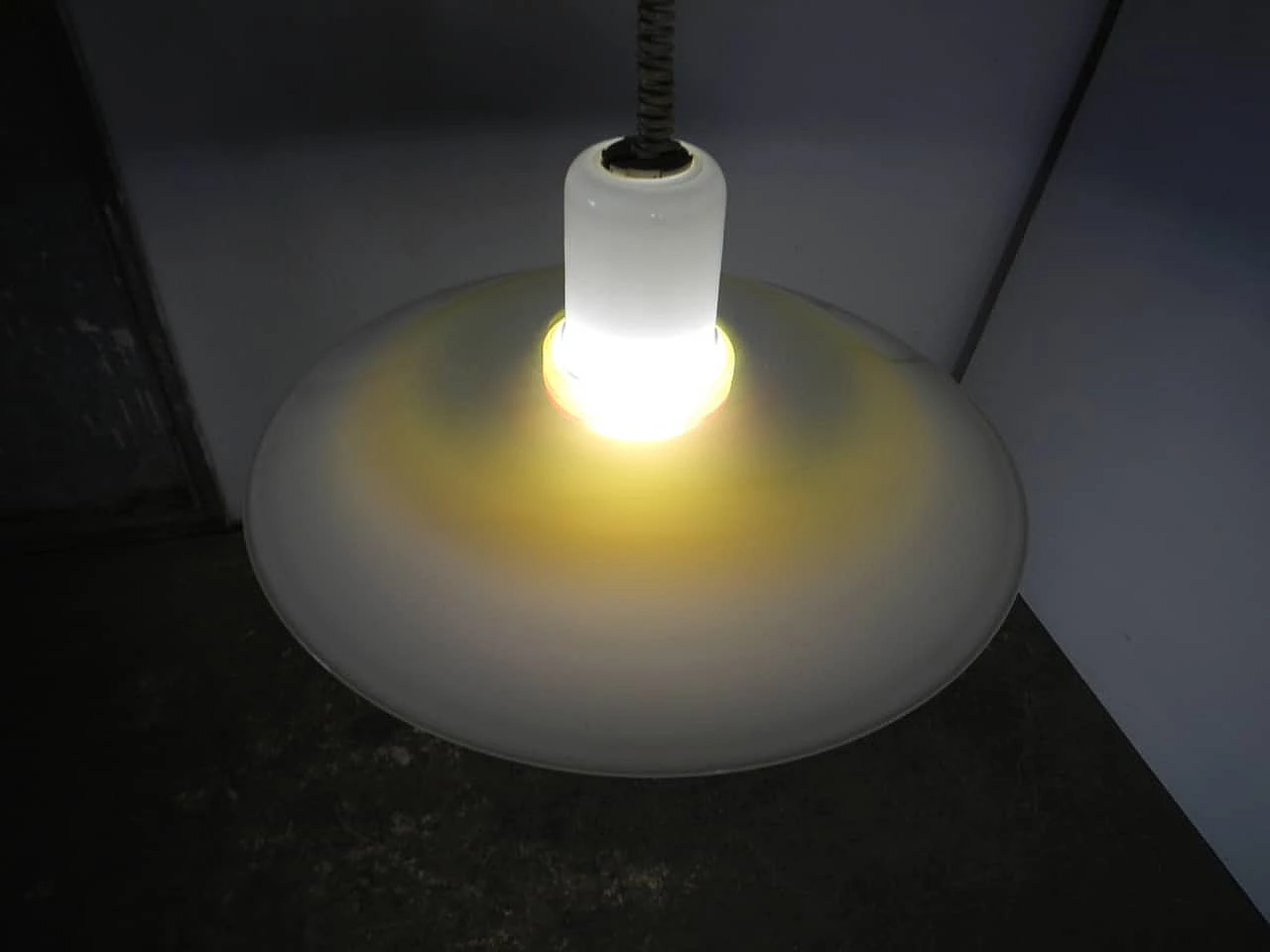 Murano glass hanging lamp by Leucos, 1960s 6