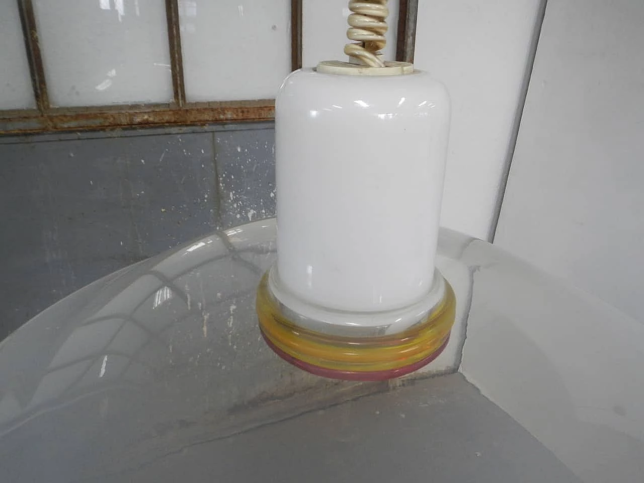 Murano glass hanging lamp by Leucos, 1960s 9