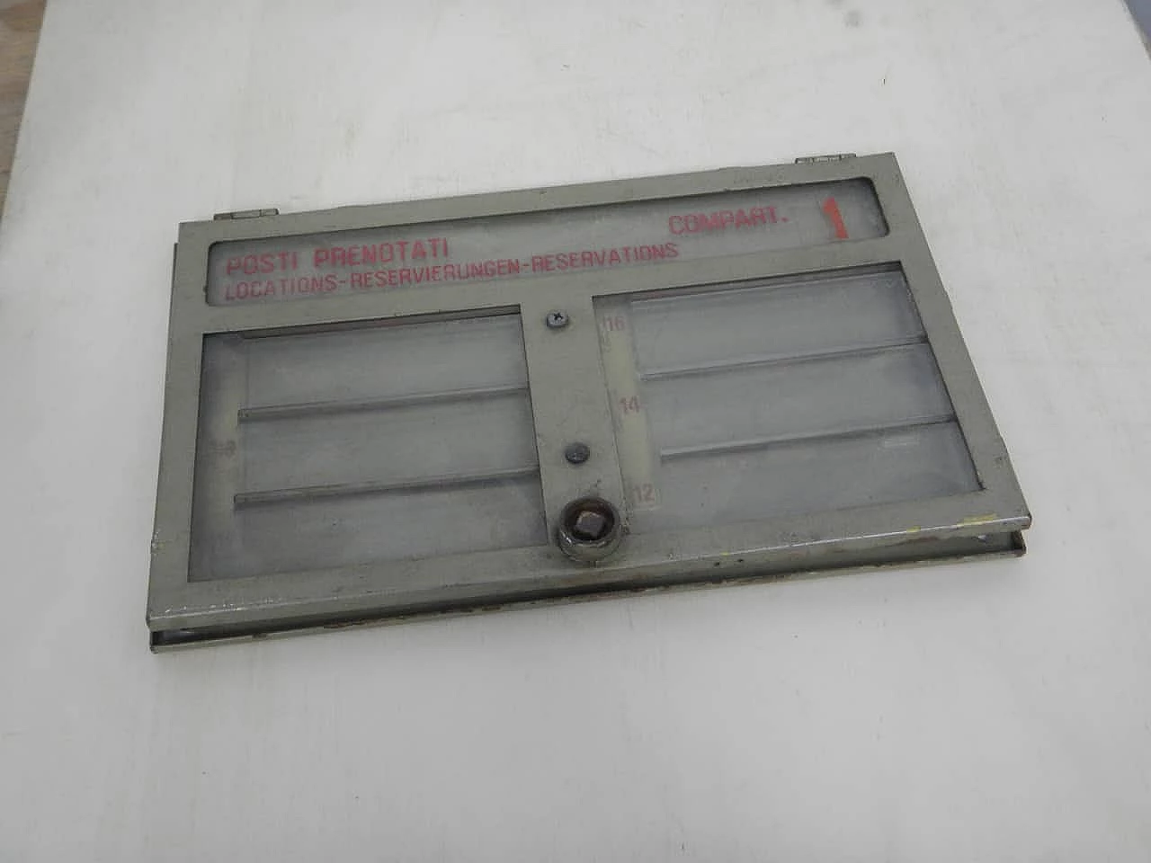 Aluminium and plastic Ferrovie dello Stato Italiane plaque, 1960s 1