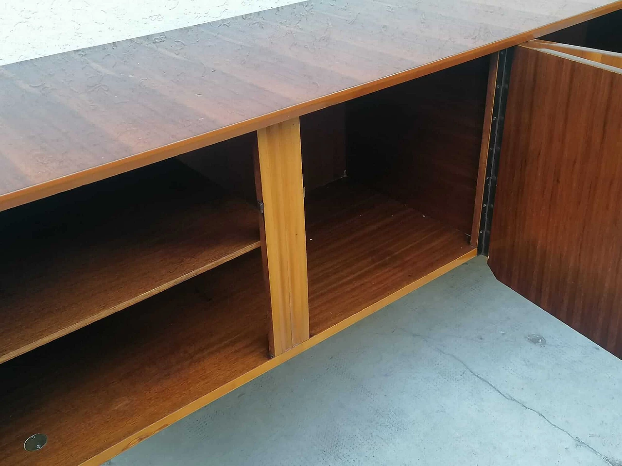 Wood sideboard with inlays, 1950s 6