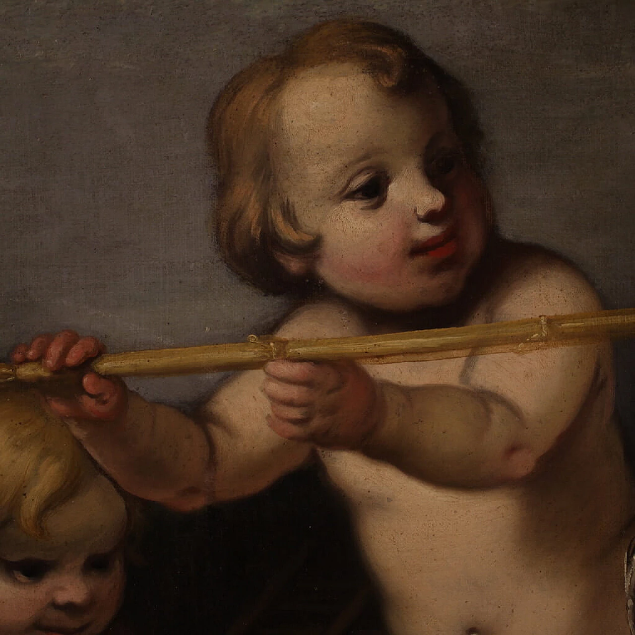Playing putti with game, oil painting on canvas, second half of the 17th century 7