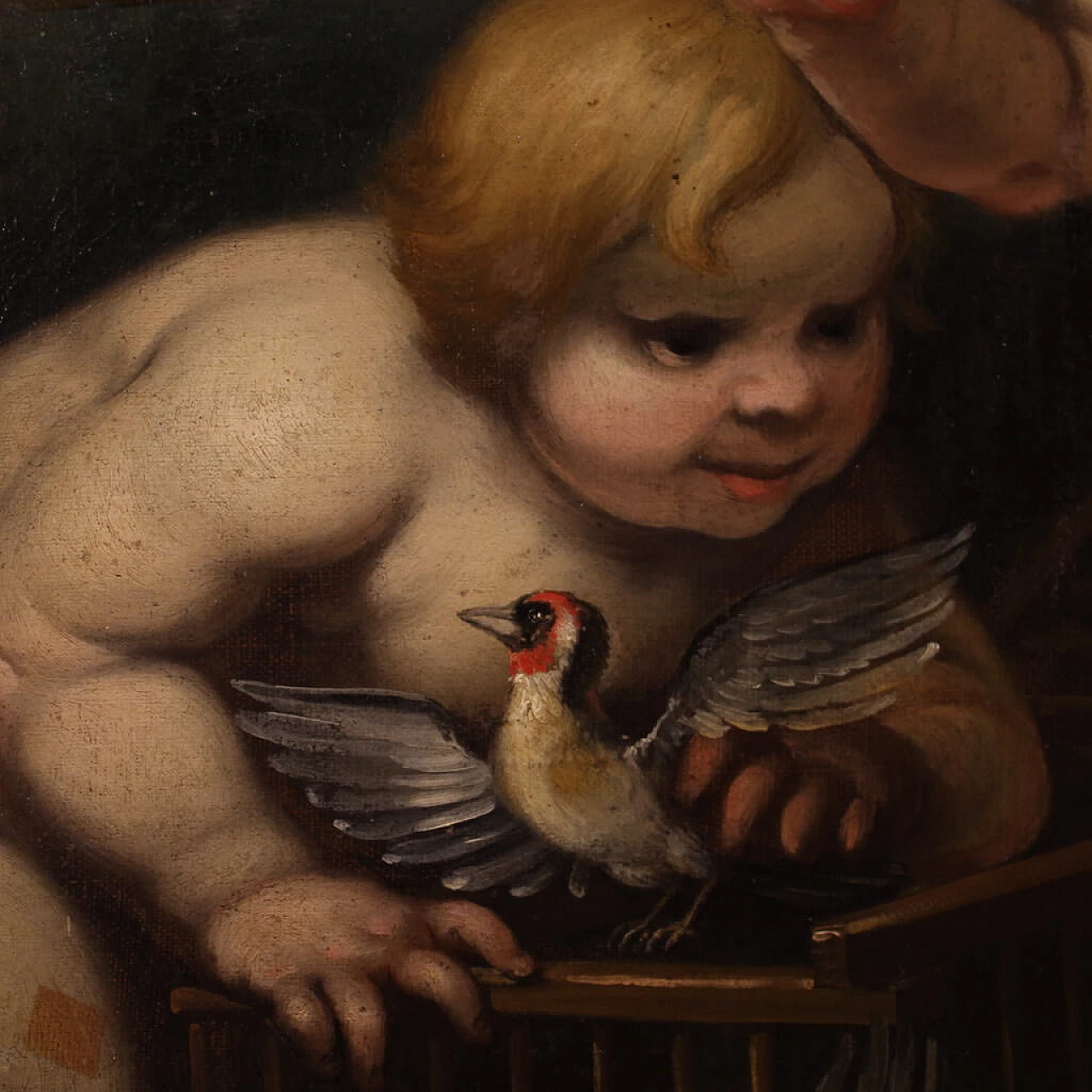Playing putti with game, oil painting on canvas, second half of the 17th century 9