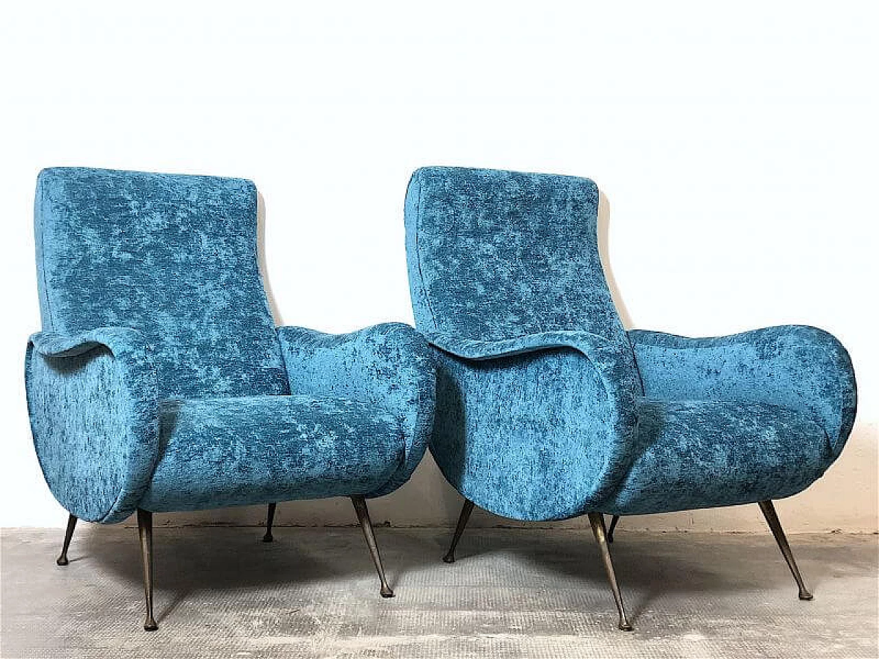 Pair of Lady armchairs attributed to Marco Zanuso, 1950s 3