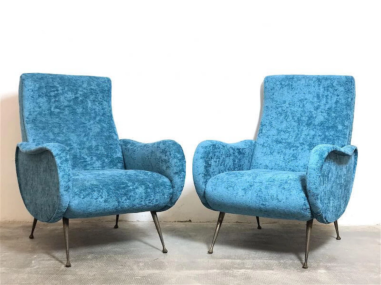 Pair of Lady armchairs attributed to Marco Zanuso, 1950s 4